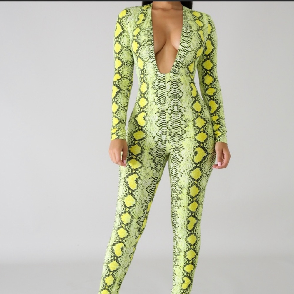 Neon Snake print Jumpsuit